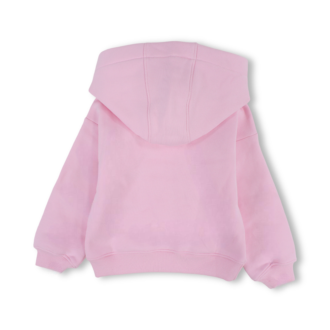 Girls Cotton Hoodie – Plain Pink