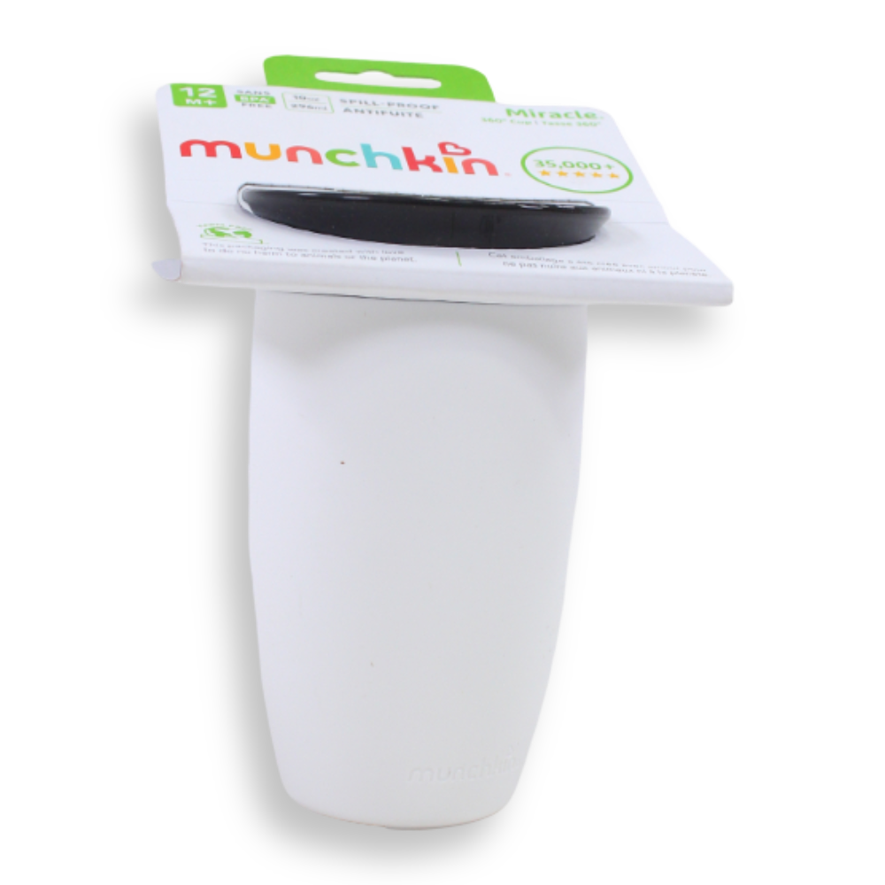 Munchkin Miracle® 360° Sippy Cup 10 oz – White, 12 Months+