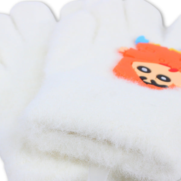 Girls Winter Gloves – Off White