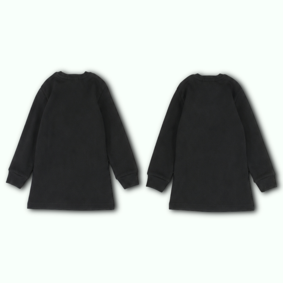 Unisex Long-Sleeved Thermal Top – Black Pack Of 2