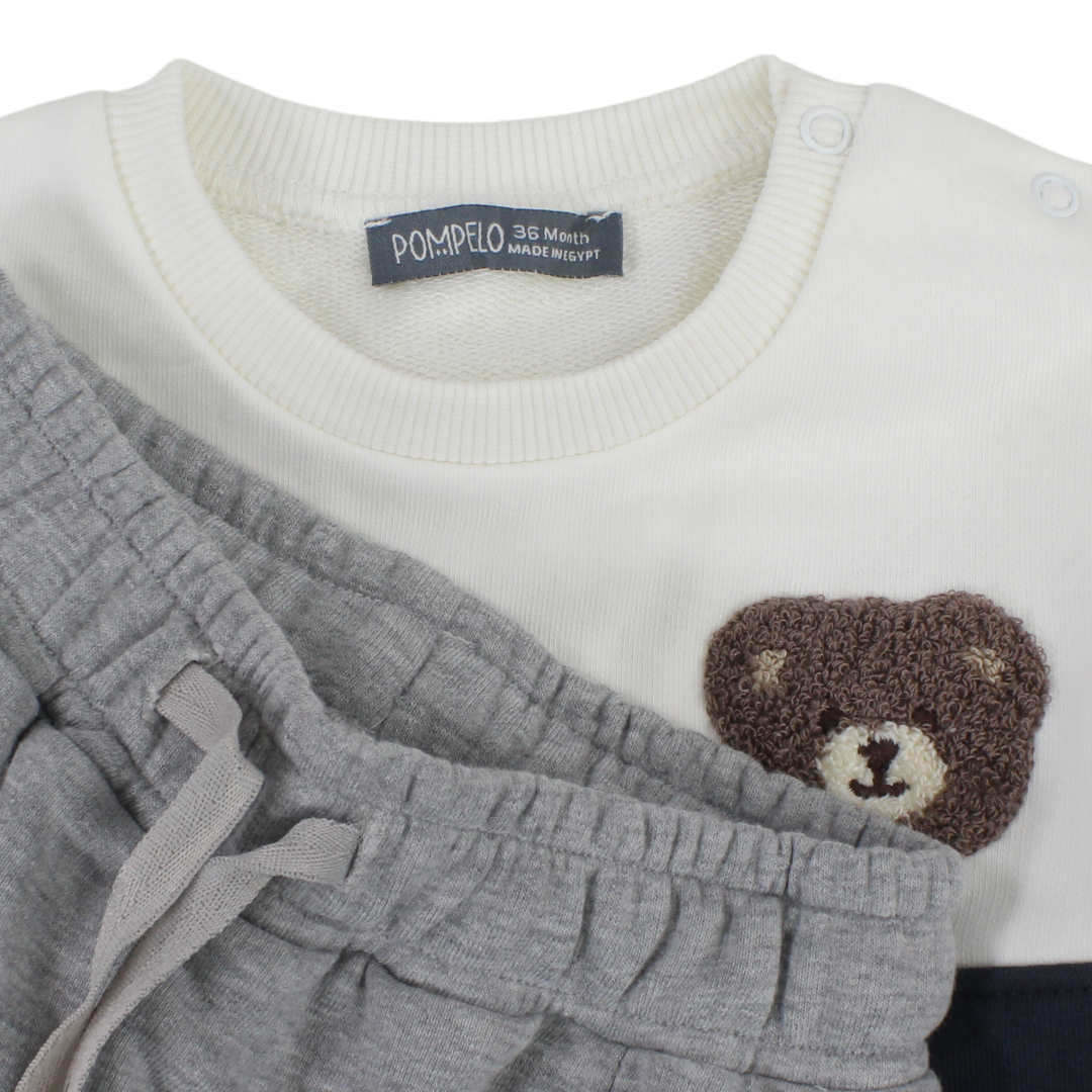 Baby Boys Two-Piece Outfit Set – Grey