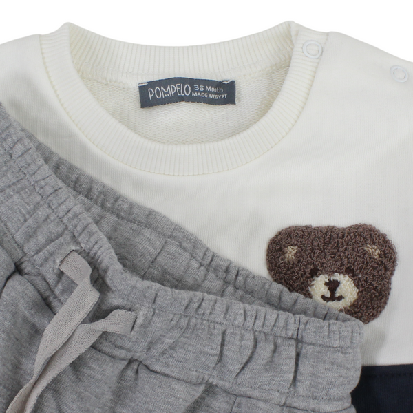 Baby Boys Two-Piece Outfit Set – Grey