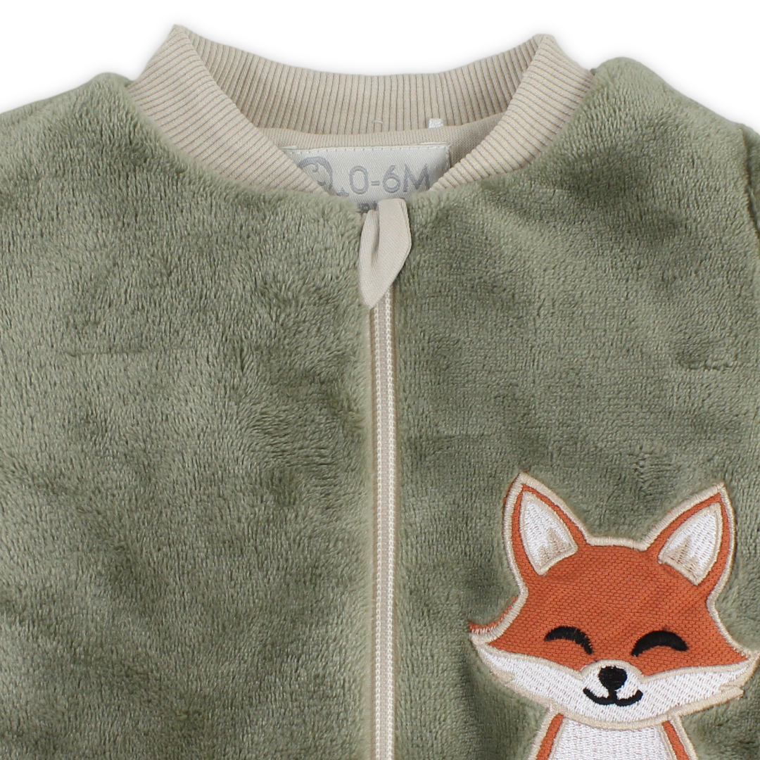 Baby Boys Sleeping Bag – Pistachio with Fox Print