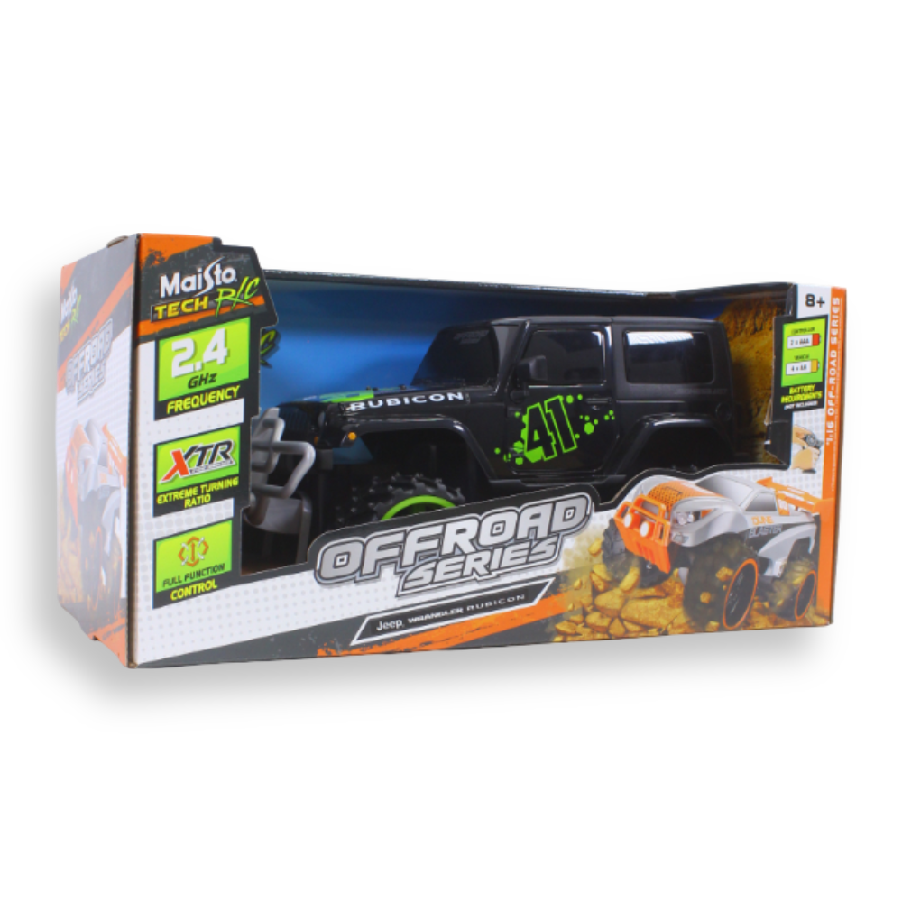 1:16 Off-Road RC (2.4GHz) ~ Jeep Wrangler Rubicon – Black