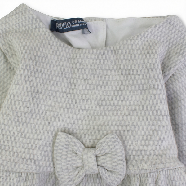 Baby Girls Long-sleeved Dress – Grey