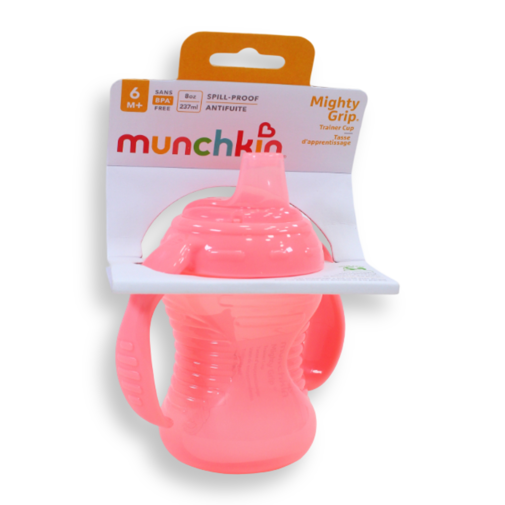 Munchkin Mighty Grip Trainer Cup 8 oz – Pink, 6 Months+