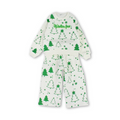 Boys Cotton Long-Sleeved Pajama – Off-White with "Winter Fun" Print