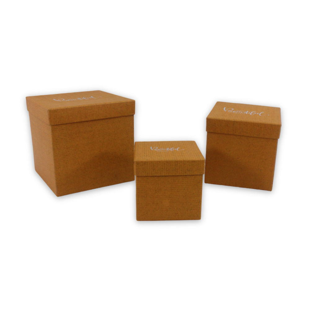 Square Kraft Gift Box – “Beautiful” Design, Size No. 3