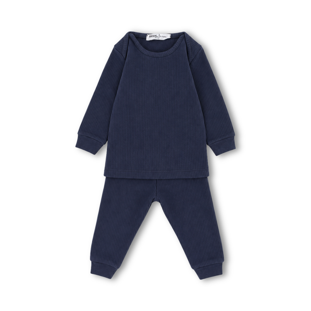 Unisex Long-Sleeved Thermal Set – Navy Pack Of 2