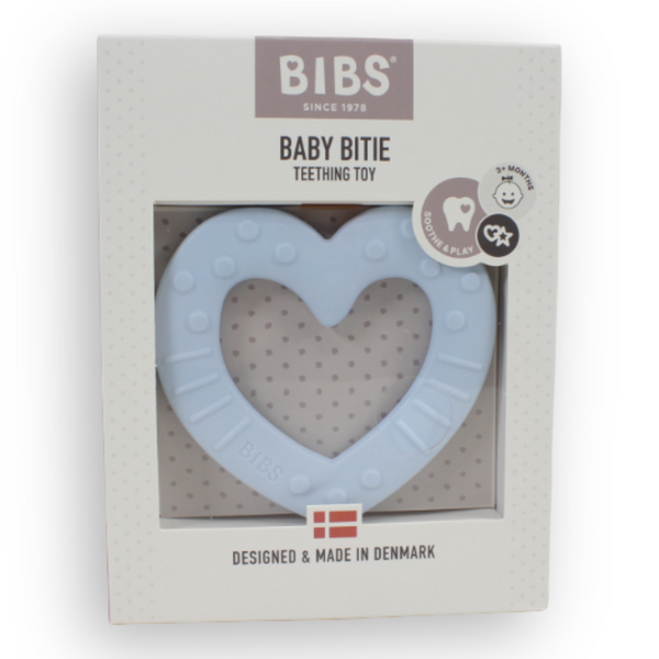 BIBS Baby Bitie Heart Baby Blue