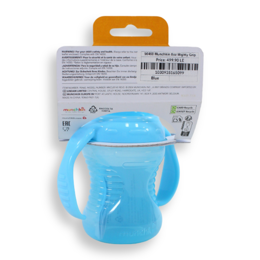 Munchkin Mighty Grip Trainer Cup 8 oz – Blue, 6 Months+