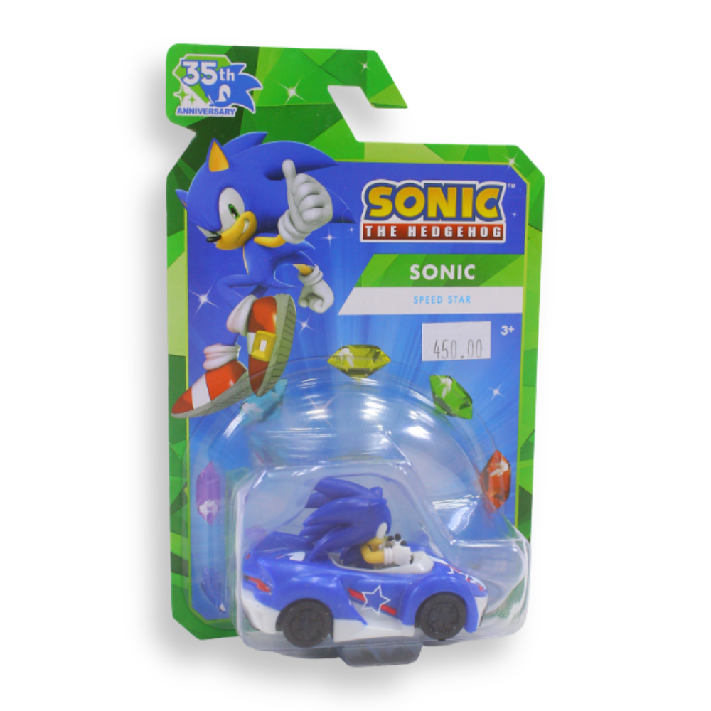 Jakks Games: Sonic the Hedgehog 35th Anniversary - Classic Sonic Die-Cast Vehicle Speed Star (2.5 Inch)