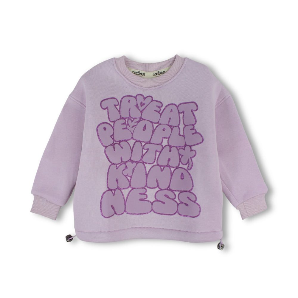 Girls’ Long-Sleeve Sweatshirt – موف كم Treat People With Kindness – Sweatshirt