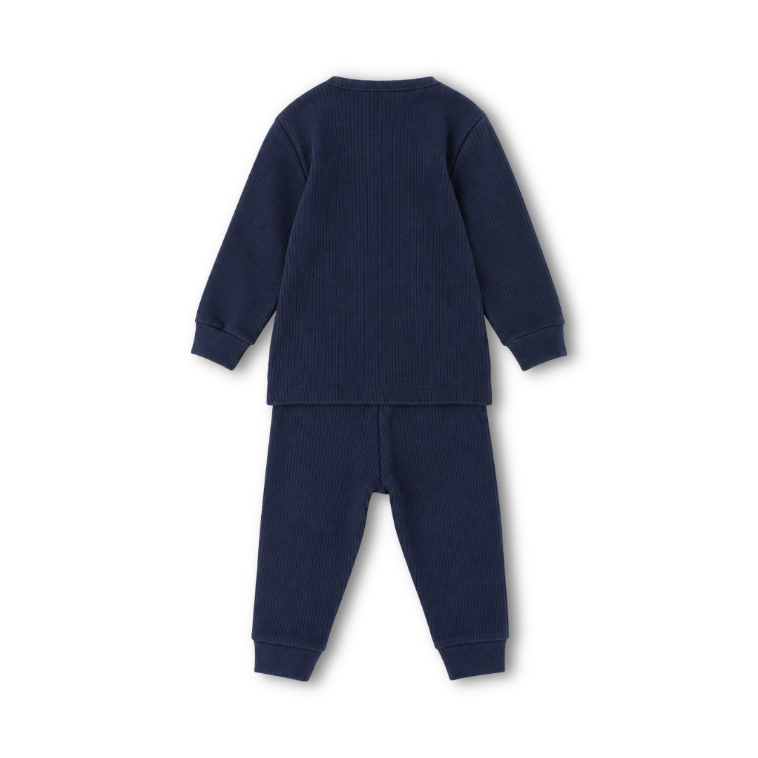 Unisex Long-Sleeved Thermal Set – Navy Pack Of 2