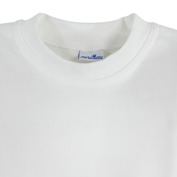 Unisex Baby Cotton Half Collar – White
