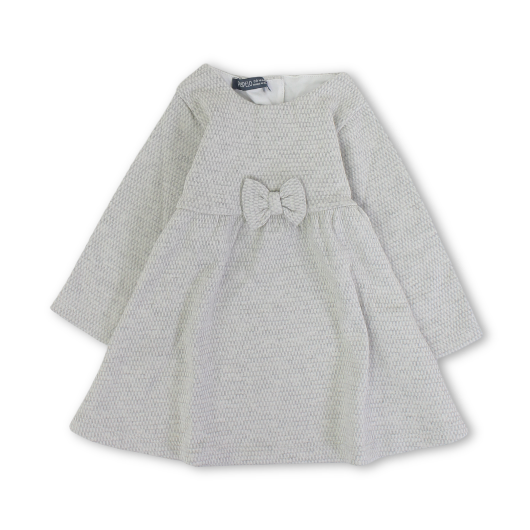Baby Girls Long-sleeved Dress – Grey