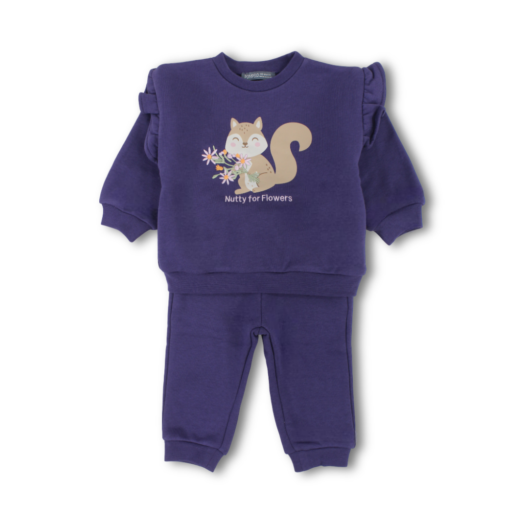 Baby Girls Two-Piece Outfit Set – Purple