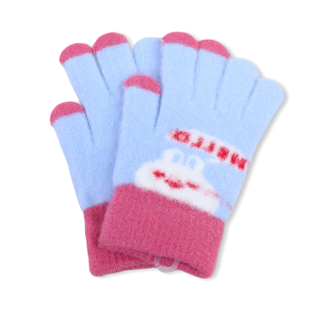 Girls Winter Gloves – Baby Blue