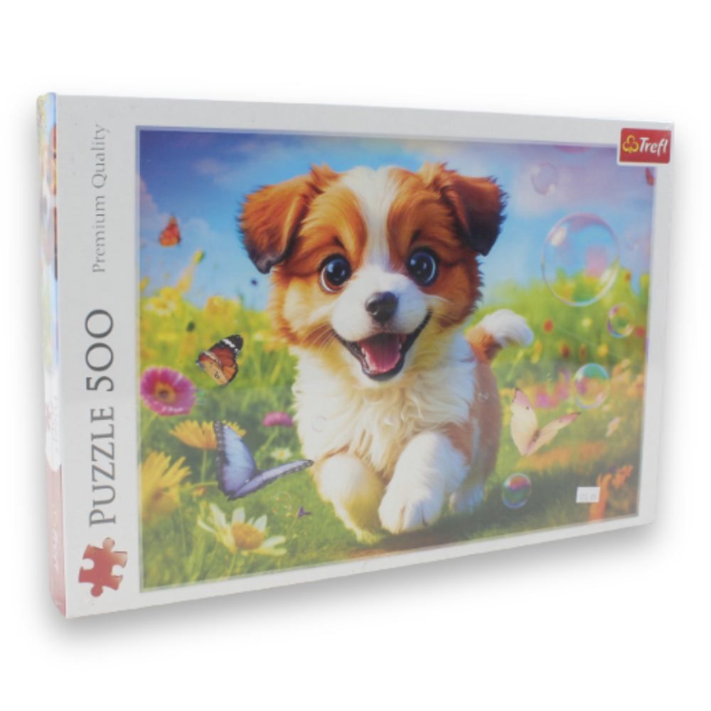 Trefl Puppy In A Flower Meadow Jigsaw Puzzle – 500 Pcs