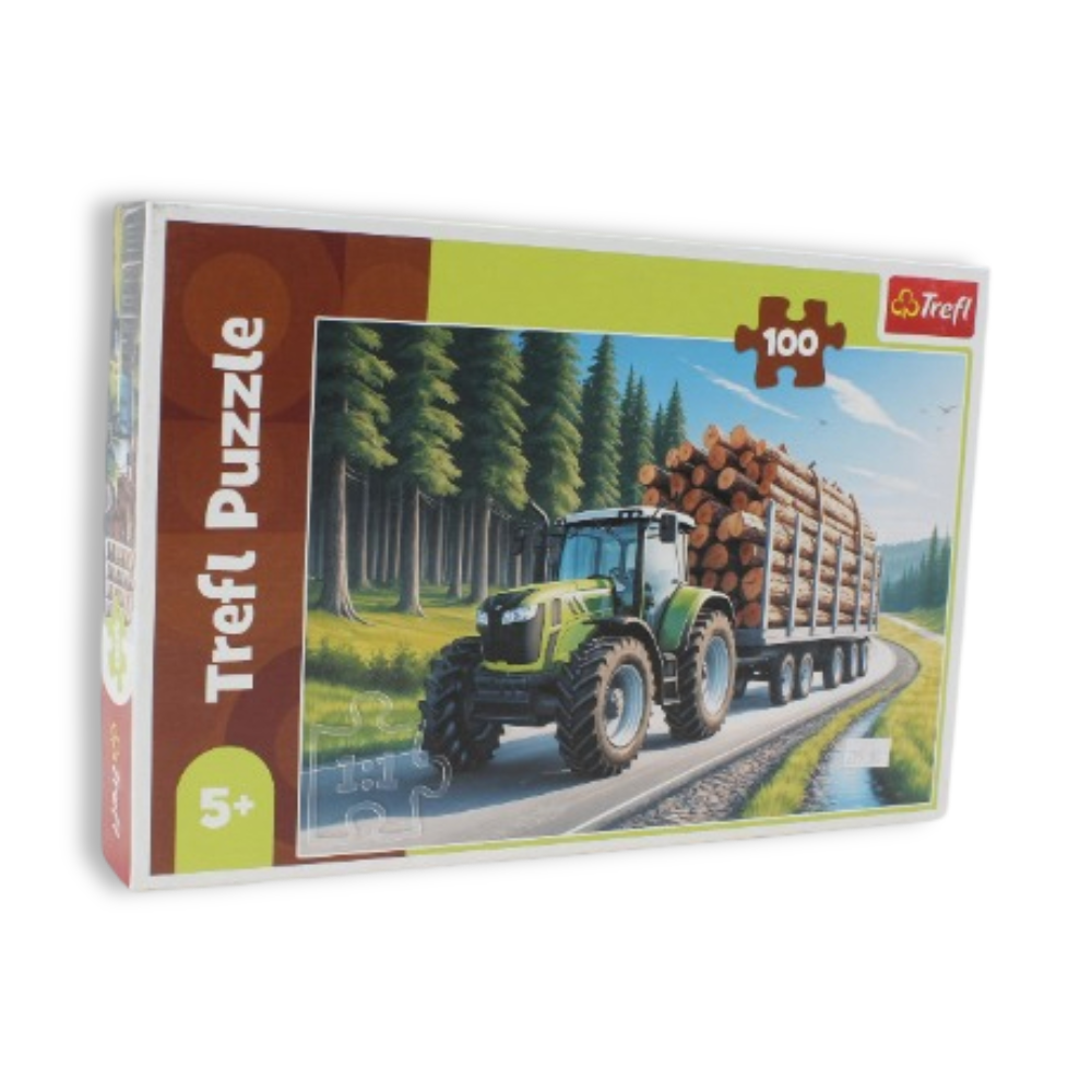 Trefl Forestry Tractor Jigsaw Puzzle – 100 Pcs