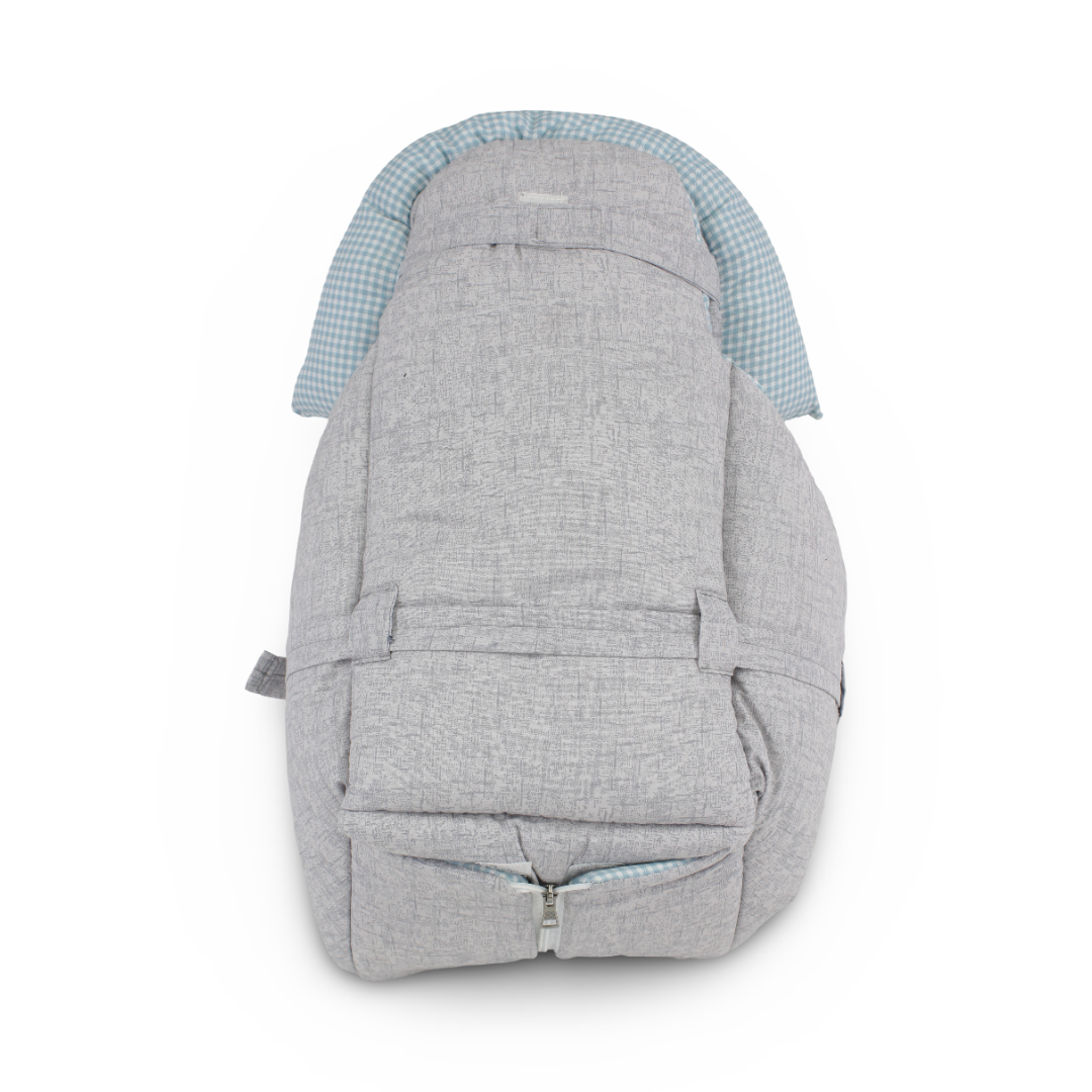Baby Cuddle Cushion – Chiné & Aqua Checkered