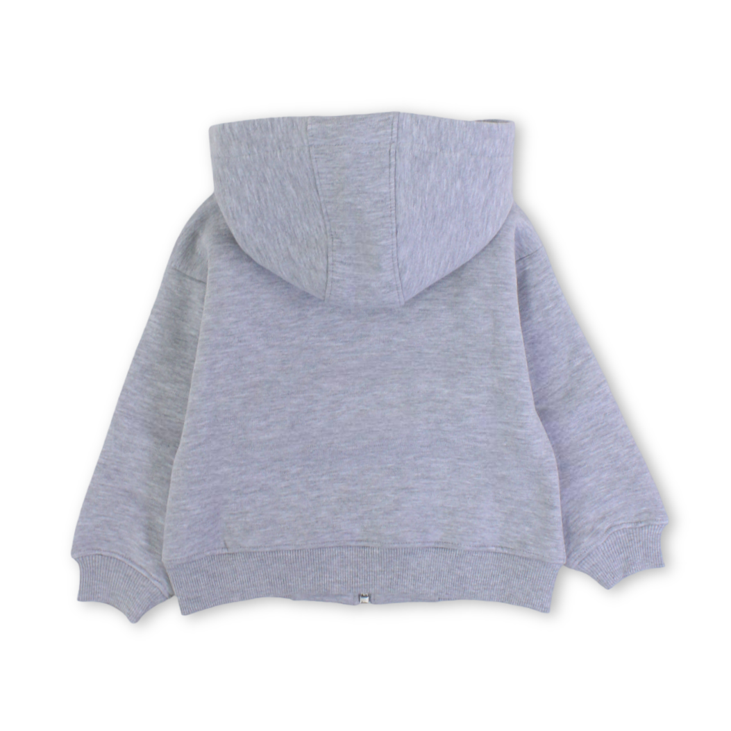 Unisex Kids Zip-Up Hoodie – Grey