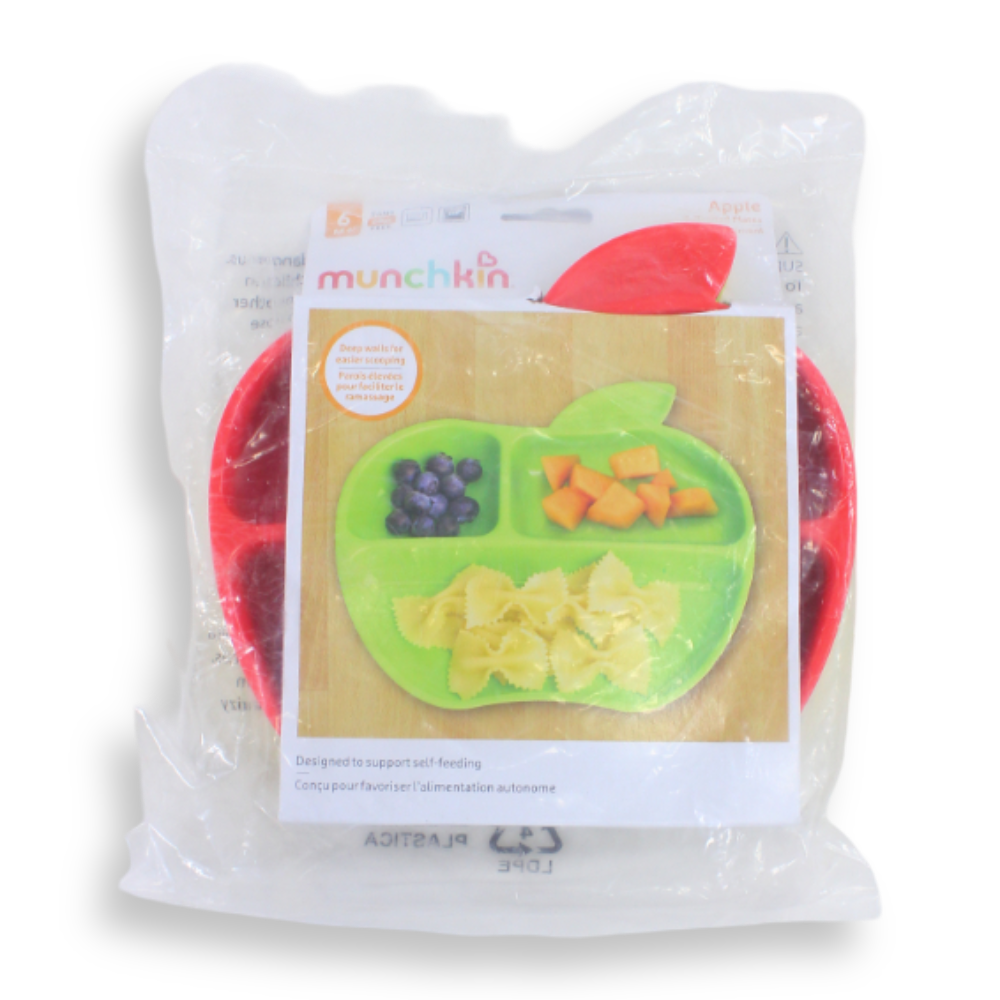 Munchkin 3pk Lil Apple Plate