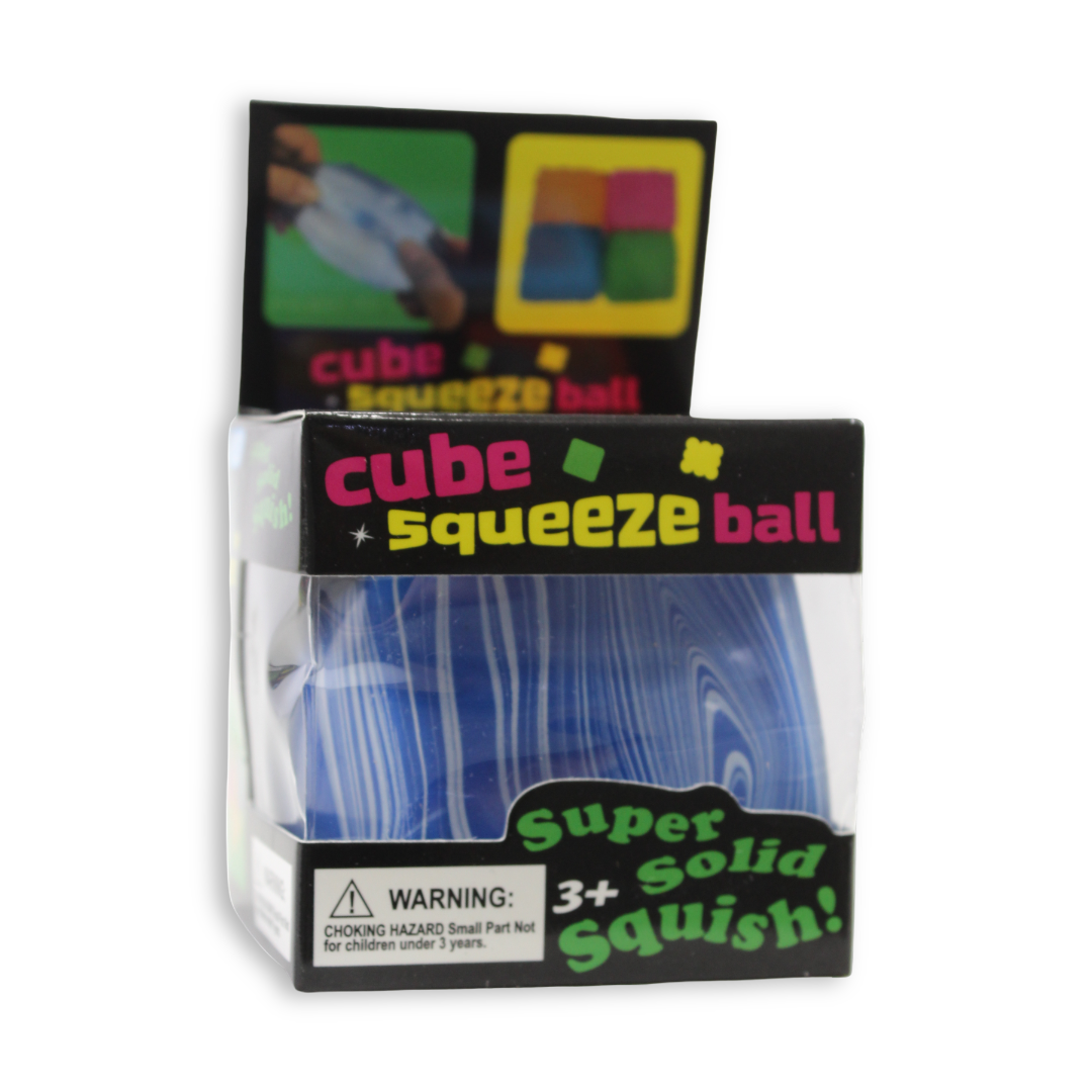 Bingo Flowing Ice Cube Squishy Toy – Blue, 5 Cm