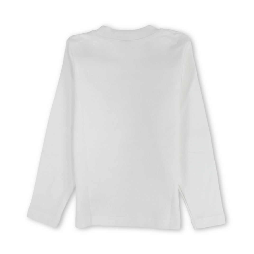 Unisex Baby Cotton Half Collar – White