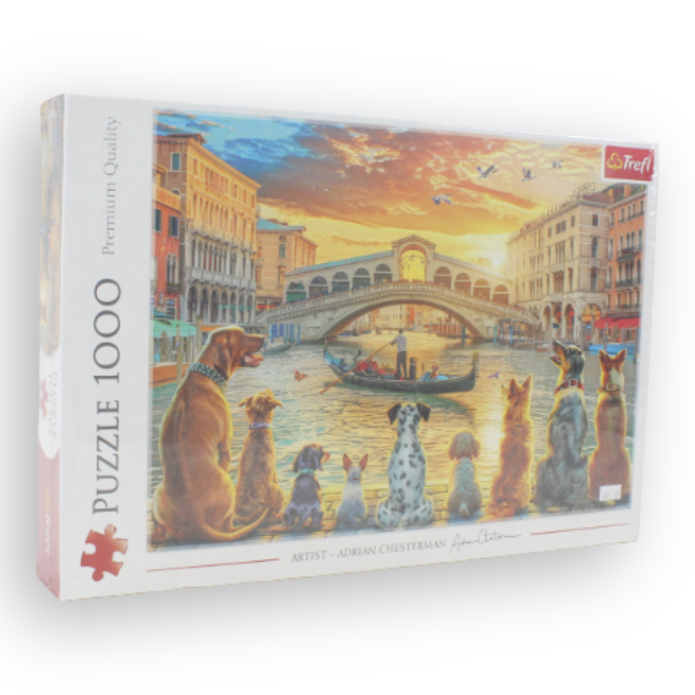 Trefl 1000-Piece Jigsaw Puzzle – Dogs In Venice