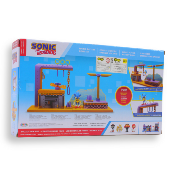 Jakks Games: Sonic the Hedgehog - Flying Battery Zone Playset with Classic Sonic Action Figure (2.5 Inch)