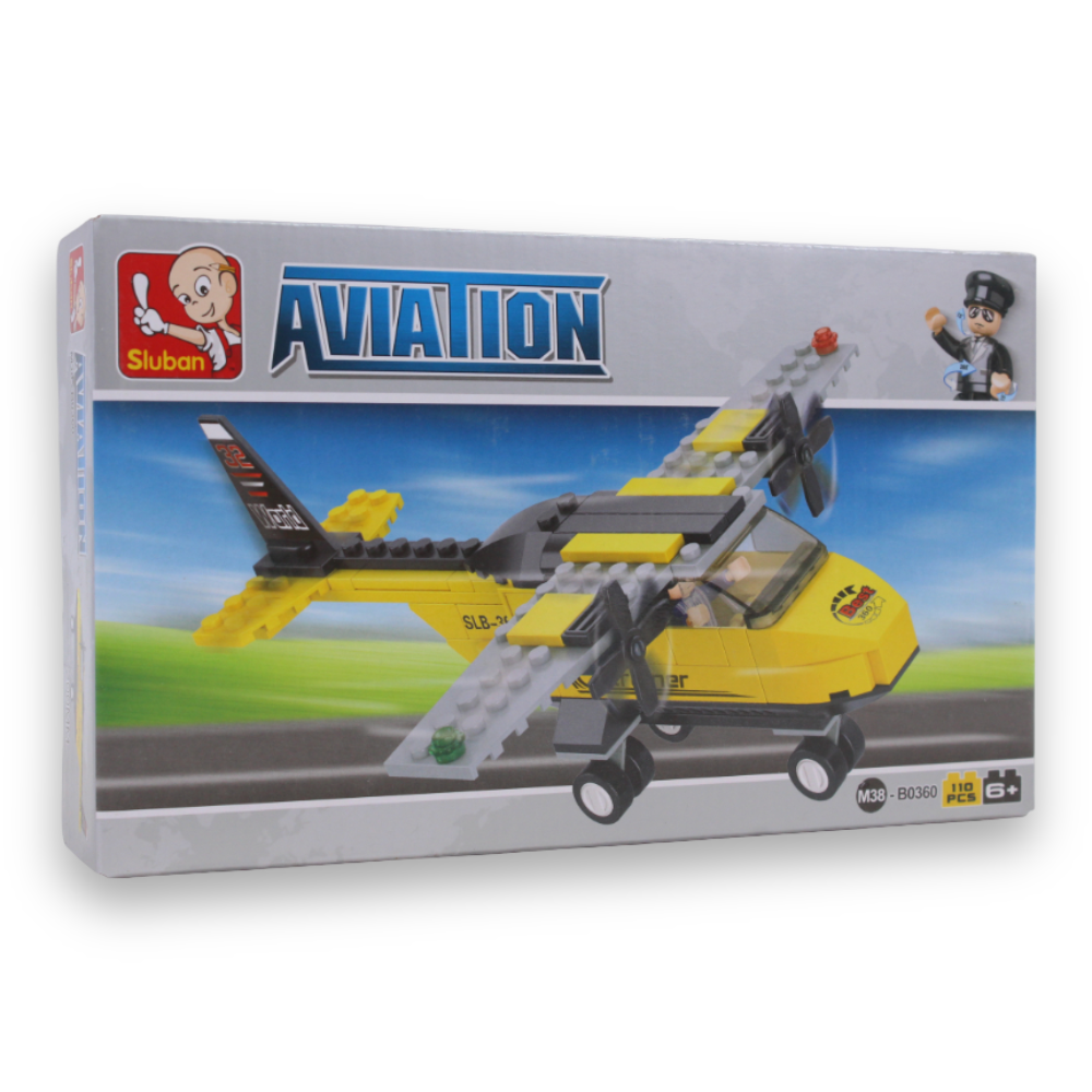 Aviation Trainer Aircraft Building Set – 110 Pieces