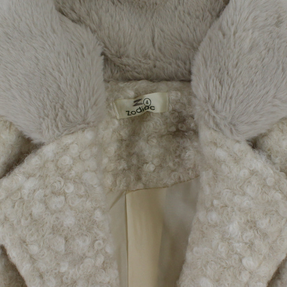 Girls Fur Jacket – Beige