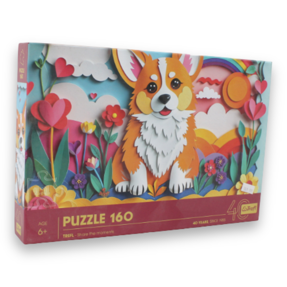 Trefl Corgi In Flowers Jigsaw Puzzle – 160 Pcs
