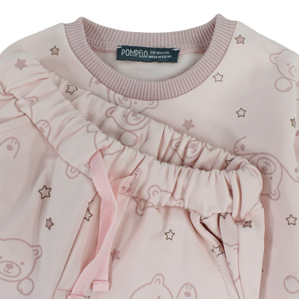Baby Girls Two-Piece Outfit Set – Pink