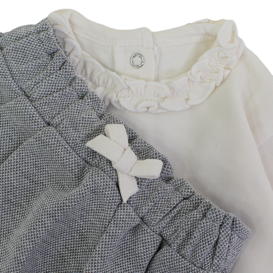 Baby Girls Two-Piece Outfit Set – Off-White