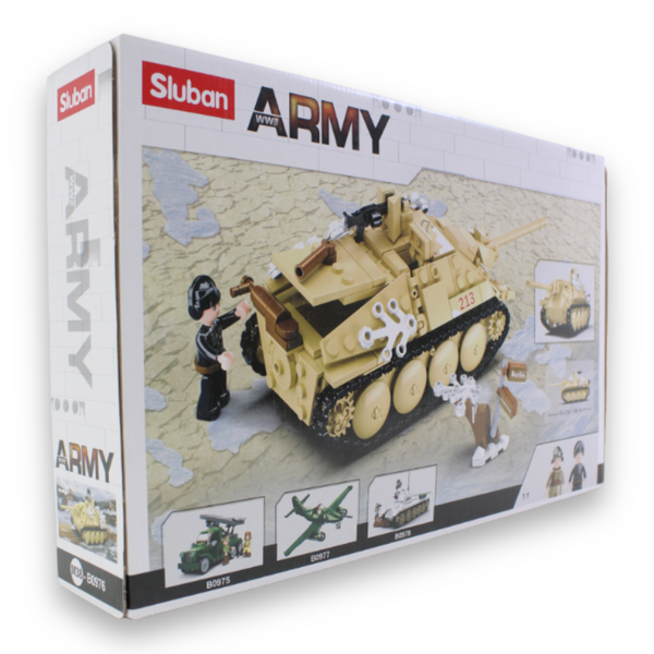 Sluban Army Battle of Budapest Tank Destroyer Building Set – 344 Pieces