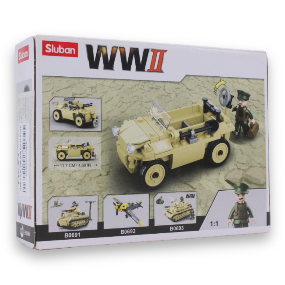 WWII VW 82 Amphibious Car Building Set – 103 Pieces