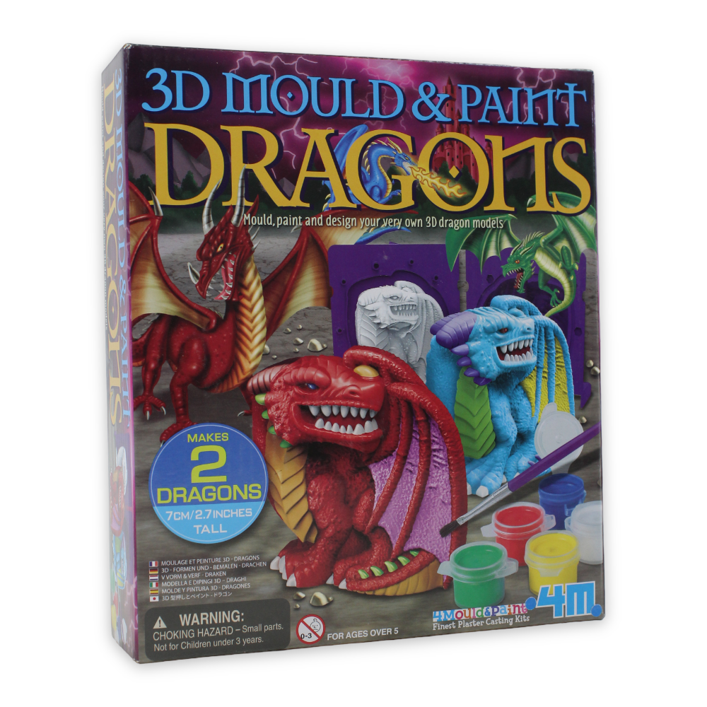 4M Plaster Dragon Coloring Kit