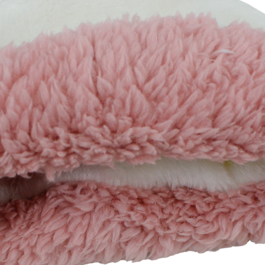 Baby Girls Beanie – Off-White with Bear Print