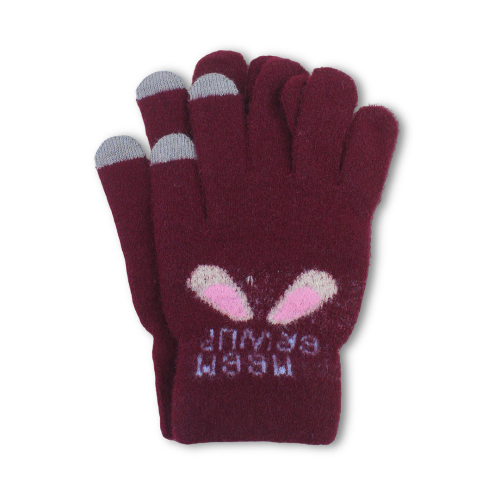Girls Winter Gloves – Burgundy