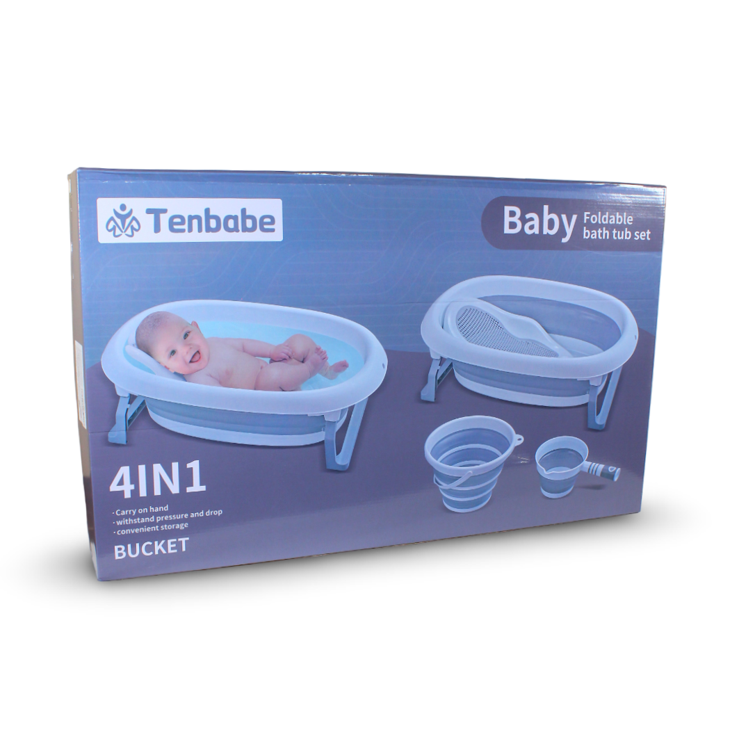 Folding Bathtub Four-Piece Set – Grey