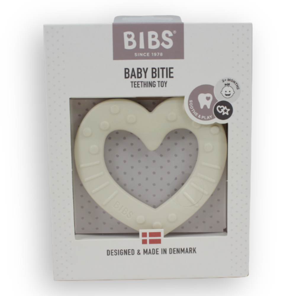 BIBS Baby Bitie Heart Ivory