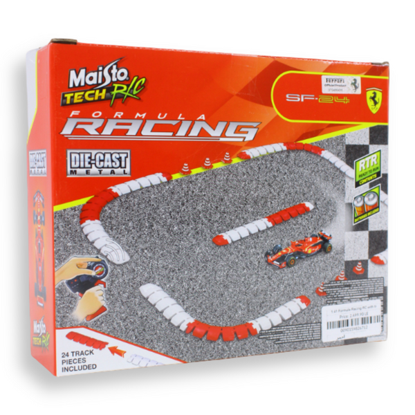 1:41 Formula Racing RC with track ~ Ferrari SF-24 – Red