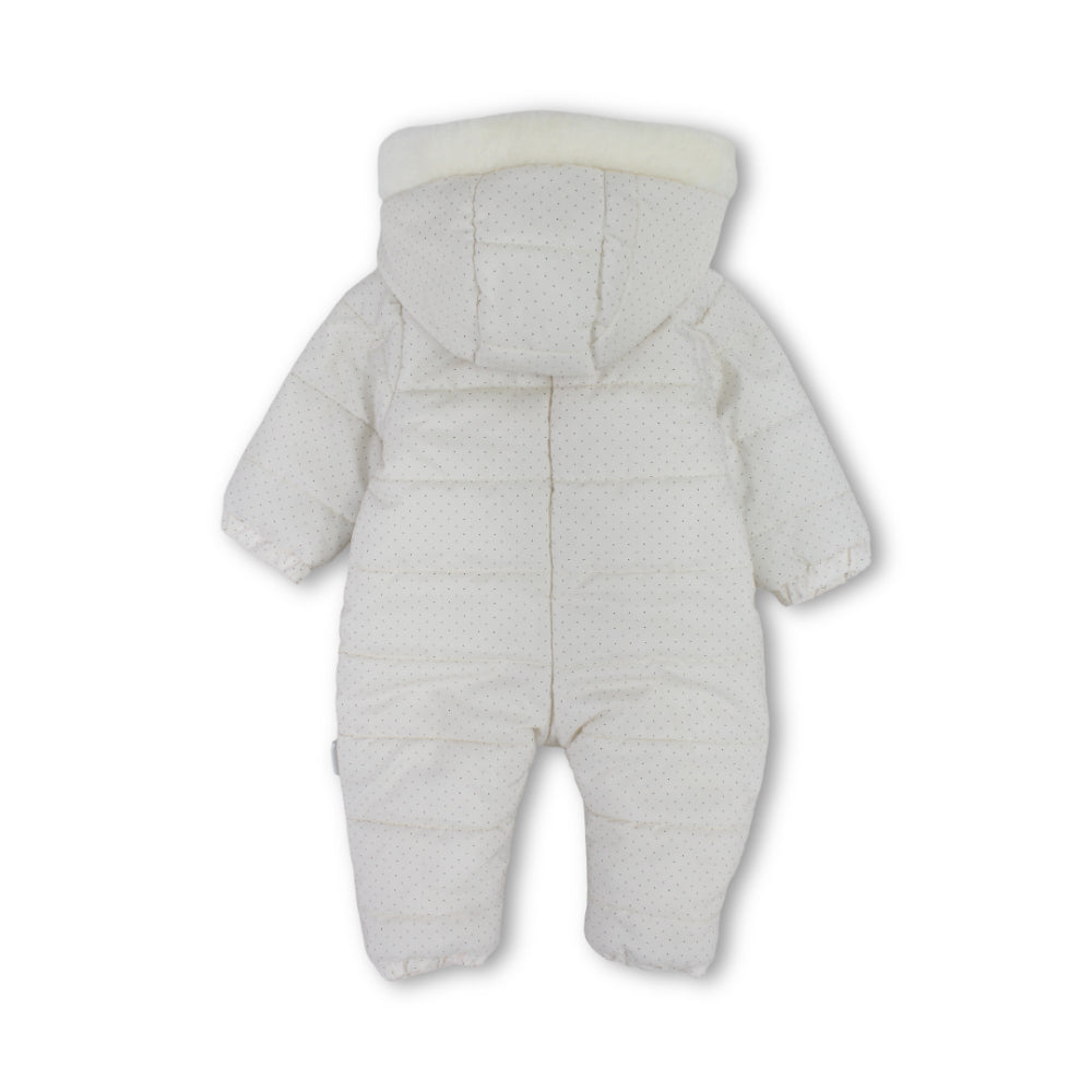 Baby Girls Cotton Baby Footie with Polka Dot Print