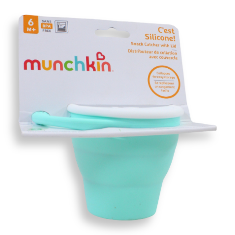 Munchkin Munchkin C’est Silicone!™ Snack Catcher with Lid - Mint, 6 months +