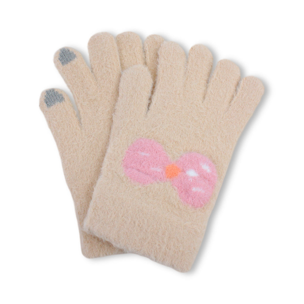 Girls Winter Gloves – Beige