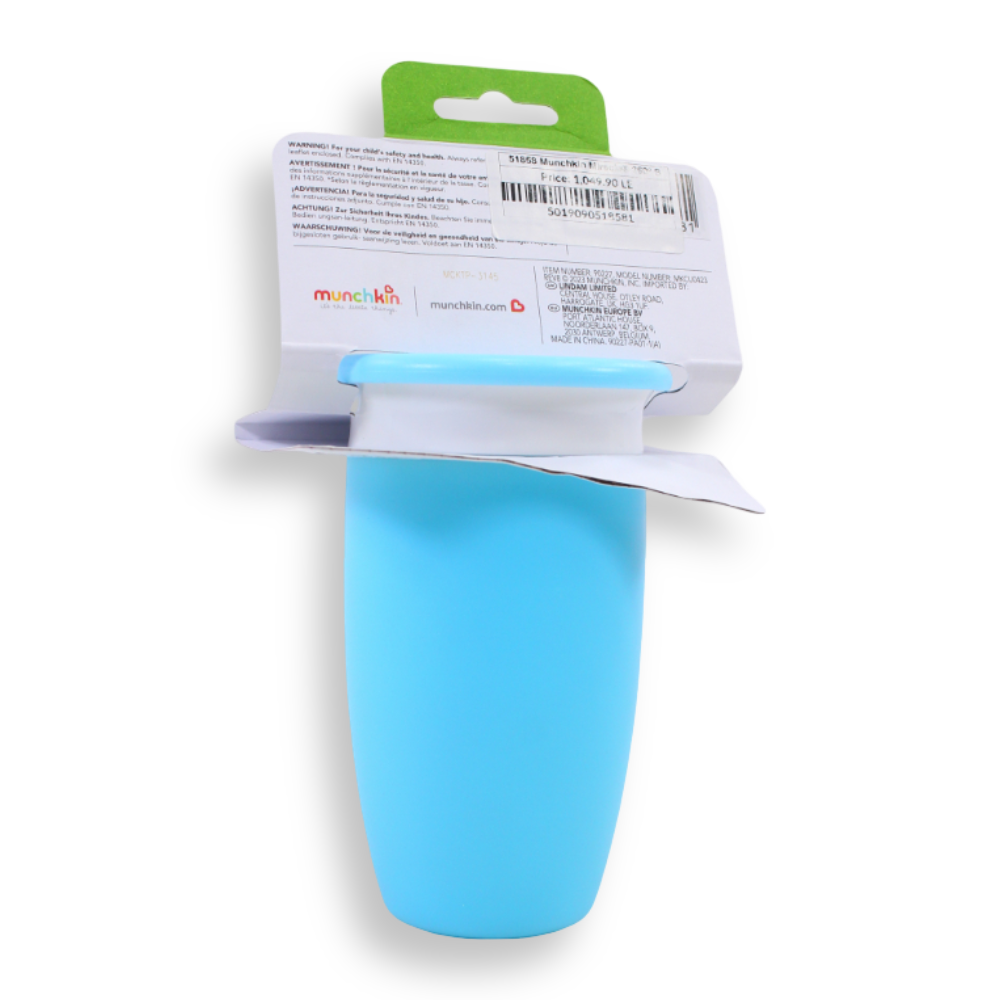 Munchkin Miracle® 360° Sippy Cup with Lid 10 oz - Blue 12 months +