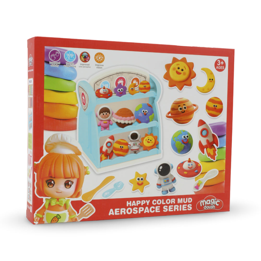 Vehicles Magic Dough Display Stand Set – 10 Pcs with Moulds & Tools