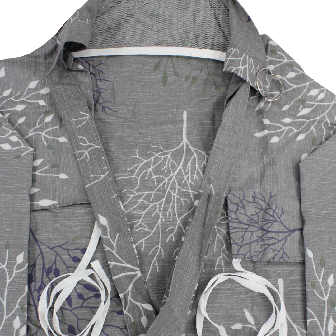 Nursing Cover – Grey, Off-White & Purple Floral Print